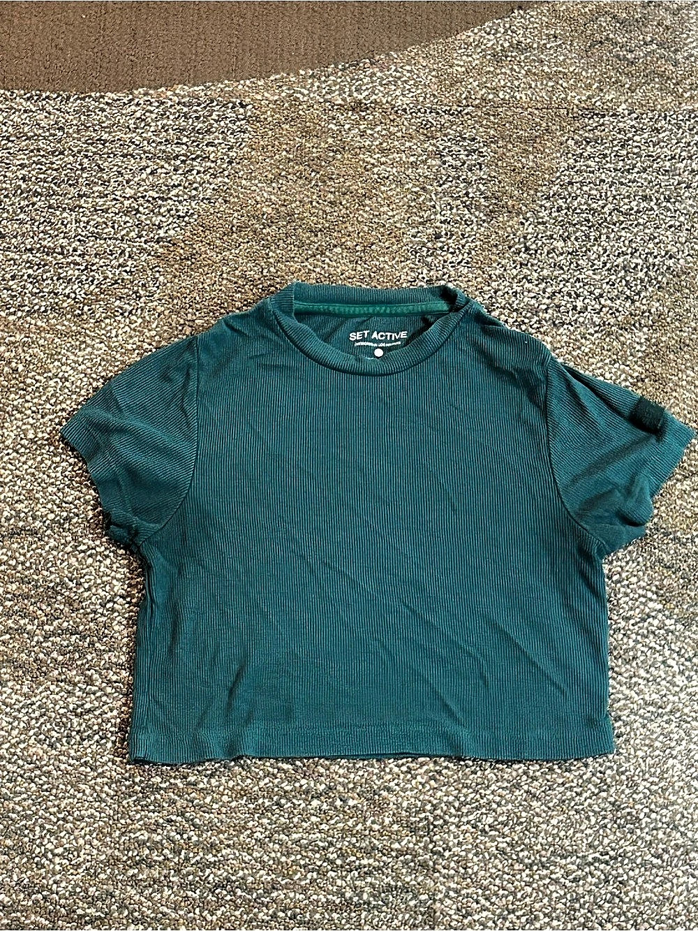 Set Active Ribbed Modal crop tee - Picture 1 of 3